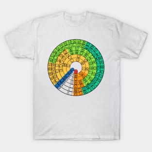 Gallifreyan Periodic Table of Elements, v.2 (light) T-Shirt